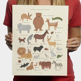 Animal Alphabet Print for Sevenly
