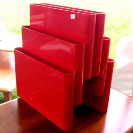COOL VINTAGE MAGAZINE RACKS.