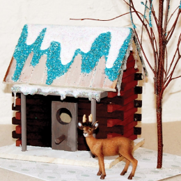Winter Log Cabin